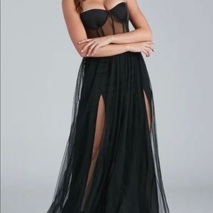 NWT Windsor Cintra Mesh Tulle Bustier Gown